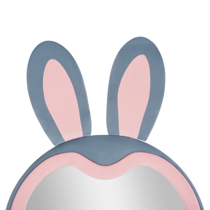 KIDS' FLOOR STANDING MIRROR BUNNY FK4489.02 MDF IN PINK & BLUE- BLACK STAND 80x162Hcm. KIDS' FLOOR STANDING MIRROR BUNNY FK4489.02 MDF IN PINK & BLUE- BLACK STAND 80x162Hcm.