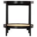 SIDE TABLE SEITZ FK18031 GLASS TOP-METAL-RATTAN IN NATURAL Φ50x56Hcm. SIDE TABLE SEITZ FK18031 GLASS TOP-METAL-RATTAN IN NATURAL Φ50x56Hcm.