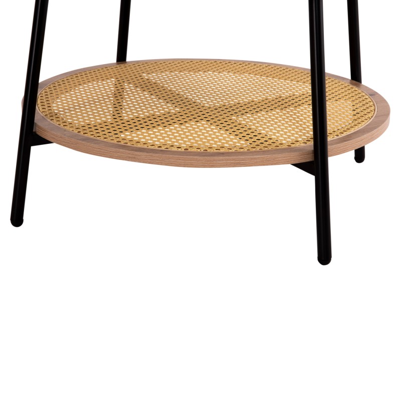 COFFEE TABLE SEWELL FK18033 MDF IN ZEBRANO-METAL LEGS-RATTAN IN NATURAL Φ80x46Hcm. COFFEE TABLE SEWELL FK18033 MDF IN ZEBRANO-METAL LEGS-RATTAN IN NATURAL Φ80x46Hcm.