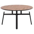 COFFEE TABLE SWIVELLING NORTON FK18035.03 METAL LEGS IN BLACK-MDF TOP IN SONAMA Φ80x45.5Hcm. COFFEE TABLE SWIVELLING NORTON FK18035.03 METAL LEGS IN BLACK-MDF TOP IN SONAMA Φ80x45.5Hcm.