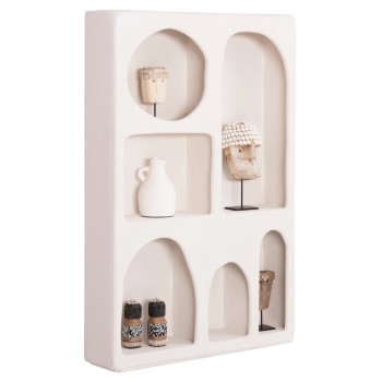 TALLBOY SERIES SANTORINI FK18059 MDF IN OFF-WHITE COLOR 80x18x120Hcm.