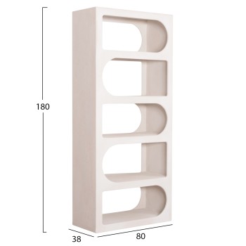 BOOKCASE SERIES SANTORINI FK18062 MDF IN WHITE COLOR 80x38x180Hcm. BOOKCASE SERIES SANTORINI FK18062 MDF IN WHITE COLOR 80x38x180Hcm.