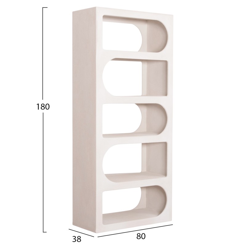 BOOKCASE SERIES SANTORINI FK18062 MDF IN WHITE COLOR 80x38x180Hcm. BOOKCASE SERIES SANTORINI FK18062 MDF IN WHITE COLOR 80x38x180Hcm.