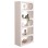 BOOKCASE SERIES SANTORINI FK18062 MDF IN WHITE COLOR 80x38x180Hcm.
