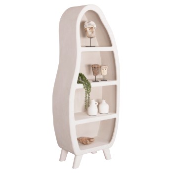 SHELF RACK SERIES SANTORINI FK18067 MDF IN OFF-WHITE 80x38x196Hcm.