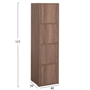 CABINET SORIANO FK9940.11 SONAMA OAK MELAMINE 40x39-41x157Hcm.