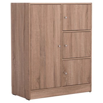 CABINET WITH 4 STORAGE SPACES MATIN FK2479.02 SONAMA OAK MELAMINE 80x39,5x99,5Hcm.