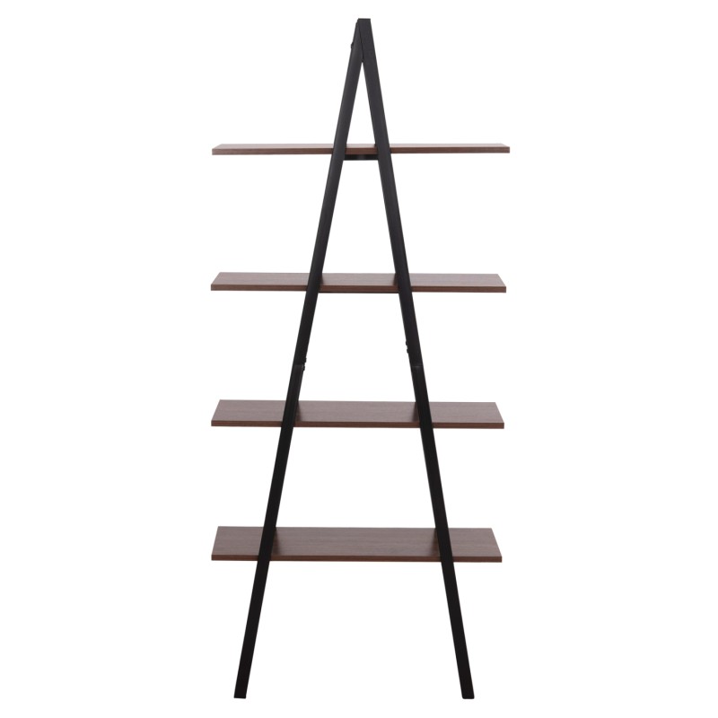 RACK STAM FK18073.04 BLACK METAL FRAME-MELAMINE IN WALNUT 71x38x165Hcm. RACK STAM FK18073.04 BLACK METAL FRAME-MELAMINE IN WALNUT 71x38x165Hcm.
