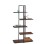 RACK OMNI FK18074.04 BLACK METAL FRAME-MELAMINE IN WALNUT 68x34.5x150.5Hcm.