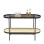 CONSOLE SEITZ FK18032 GLASS TOP-METAL-RATTAN IN NATURAL 120x43x76.5Hcm.