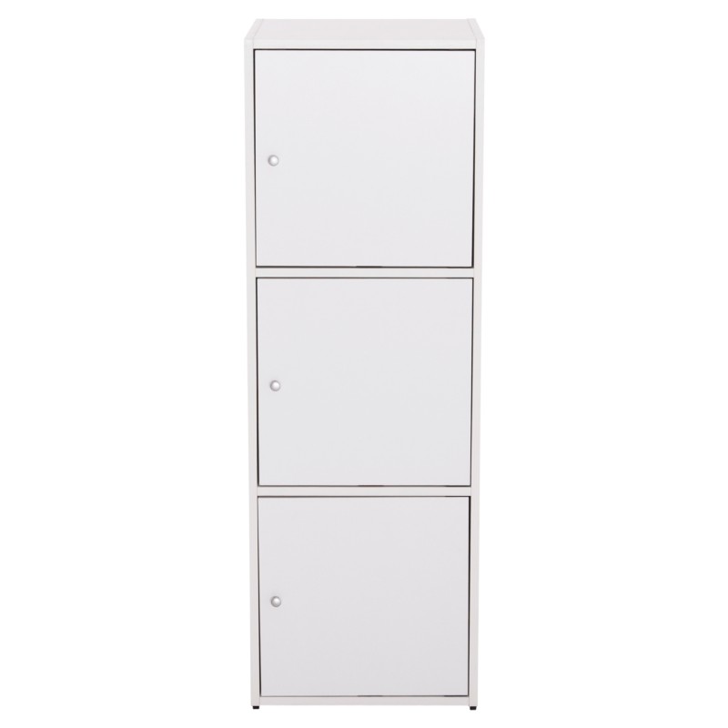 CABINET WITH 3 STORAGE SPACES SORIANO FK9939.01 WHITE MELAMINE 40x39x119Hcm. CABINET WITH 3 STORAGE SPACES SORIANO FK9939.01 WHITE MELAMINE 40x39x119Hcm.