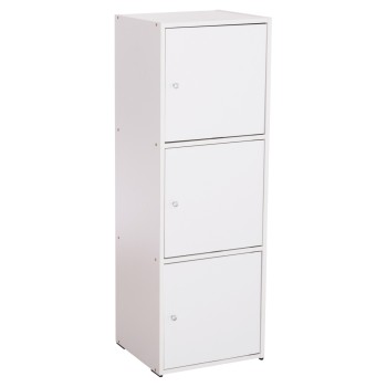 CABINET WITH 3 STORAGE SPACES SORIANO FK9939.01 WHITE MELAMINE 40x39x119Hcm.