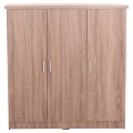 WARDROBE 3-LEAF WITH SHELVES FUENTO FK2482.01 MELAMINE IN SONAMA OAK 120-116x40x123.5Hcm WARDROBE 3-LEAF WITH SHELVES FUENTO FK2482.01 MELAMINE IN SONAMA OAK 120-116x40x123.5Hcm
