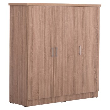 WARDROBE 3-LEAF WITH SHELVES FUENTO FK2482.01 MELAMINE IN SONAMA OAK 120-116x40x123.5Hcm