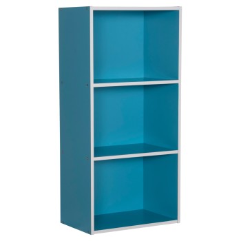 WALL SHELF RACK CUBICON FK9941.05 MELAMINE IN BLUE-WHITE 38,5x23,5x80Hcm.