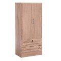 WARDROBE WITH DRAWERS REINA FK2484.11 MELAMINE IN SONAMA OAK 80x48x183Hcm. WARDROBE WITH DRAWERS REINA FK2484.11 MELAMINE IN SONAMA OAK 80x48x183Hcm.