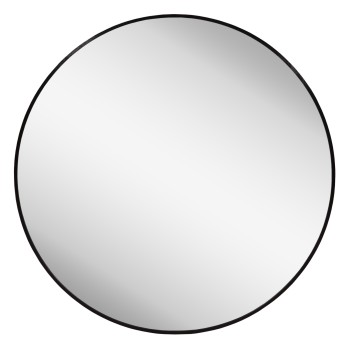 WALL MIRROR SERIES ARCHER FK4498.01 ROUND ALUMINUM FRAME IN BLACK Φ80cm.