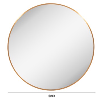 WALL MIRROR SERIES ARCHER FK4498.30 ROUND ALUMINUM FRAME IN GOLDEN Φ80cm. WALL MIRROR SERIES ARCHER FK4498.30 ROUND ALUMINUM FRAME IN GOLDEN Φ80cm.