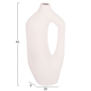 CERAMIC TABLE DECOR SERIES SEBOR FK4625 OFF WHITE WITH CRYSTALLISATION 20x9x46Hcm. CERAMIC TABLE DECOR SERIES SEBOR FK4625 OFF WHITE WITH CRYSTALLISATION 20x9x46Hcm.