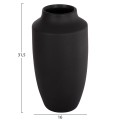 CERAMIC TABLE DECOR "GALAD" FK4588.02 BLACK MATTE Φ16x32Hcm. CERAMIC TABLE DECOR "GALAD" FK4588.02 BLACK MATTE Φ16x32Hcm.