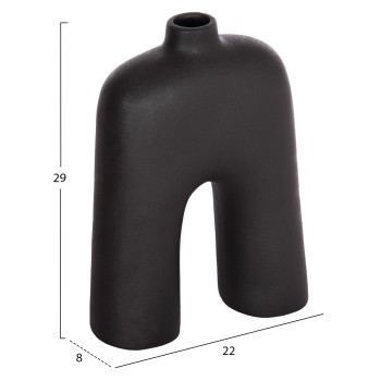 CERAMIC TABLE DECOR SERIES ISIL FK4599.02 BLACK MATTE 22x8x29Hcm. CERAMIC TABLE DECOR SERIES ISIL FK4599.02 BLACK MATTE 22x8x29Hcm.