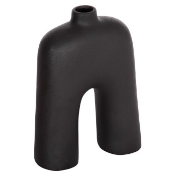 CERAMIC TABLE DECOR SERIES ISIL FK4599.02 BLACK MATTE 22x8x29Hcm.