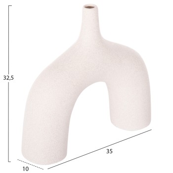 CERAMIC TABLE DECOR SERIES ISIL FK4601.01 OFF WHITE WITH CRYSTALLISATION 35x10x32.5Hcm. CERAMIC TABLE DECOR SERIES ISIL FK4601.01 OFF WHITE WITH CRYSTALLISATION 35x10x32.5Hcm.