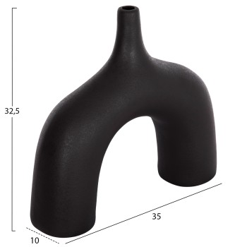 CERAMIC TABLE DECOR SERIES ISIL FK4601.02 MATTE BLACK 35x10x32.5Hcm. CERAMIC TABLE DECOR SERIES ISIL FK4601.02 MATTE BLACK 35x10x32.5Hcm.