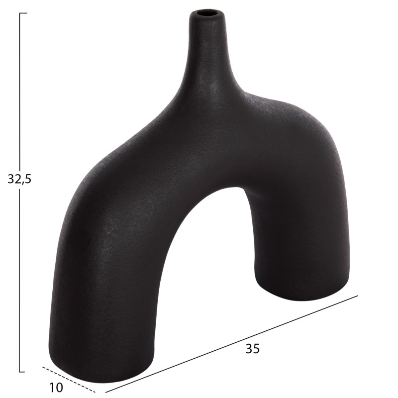 CERAMIC TABLE DECOR SERIES ISIL FK4601.02 MATTE BLACK 35x10x32.5Hcm. CERAMIC TABLE DECOR SERIES ISIL FK4601.02 MATTE BLACK 35x10x32.5Hcm.