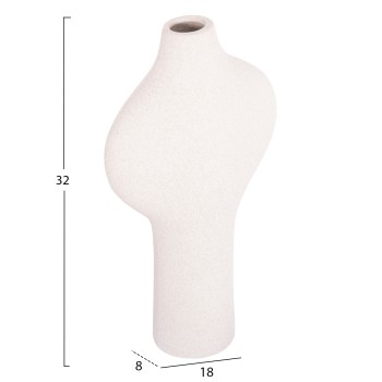 CERAMIC TABLE DECOR SERIES ARKEN FK4621.01 OFF WHITE WITH CRYSTALLISATION 18x8x32Hcm. CERAMIC TABLE DECOR SERIES ARKEN FK4621.01 OFF WHITE WITH CRYSTALLISATION 18x8x32Hcm.