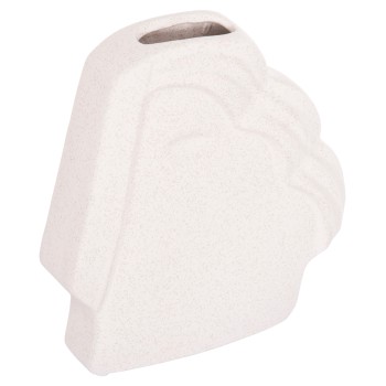 CERAMIC TABLE DECOR HUMANS FK4585 OFF WHITE WITH CRYSTALLISATION 22x5x24.5Hcm.