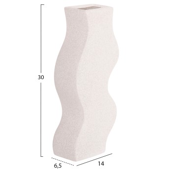 CERAMIC TABLE DECOR SERIES "SEBOR" FK4589.01 OFF WHITE WITH CRYSTALLISATION 14x6.5x30Hcm. CERAMIC TABLE DECOR SERIES "SEBOR" FK4589.01 OFF WHITE WITH CRYSTALLISATION 14x6.5x30Hcm.