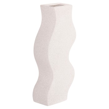 CERAMIC TABLE DECOR SERIES "SEBOR" FK4589.01 OFF WHITE WITH CRYSTALLISATION 14x6.5x30Hcm.