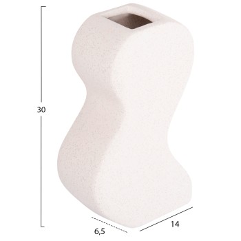 CERAMIC TABLE DECOR SERIES "SEBOR" FK4590.01 OFF WHITE WITH CRYSTALLISATION 13x6x22Hcm. CERAMIC TABLE DECOR SERIES "SEBOR" FK4590.01 OFF WHITE WITH CRYSTALLISATION 13x6x22Hcm.