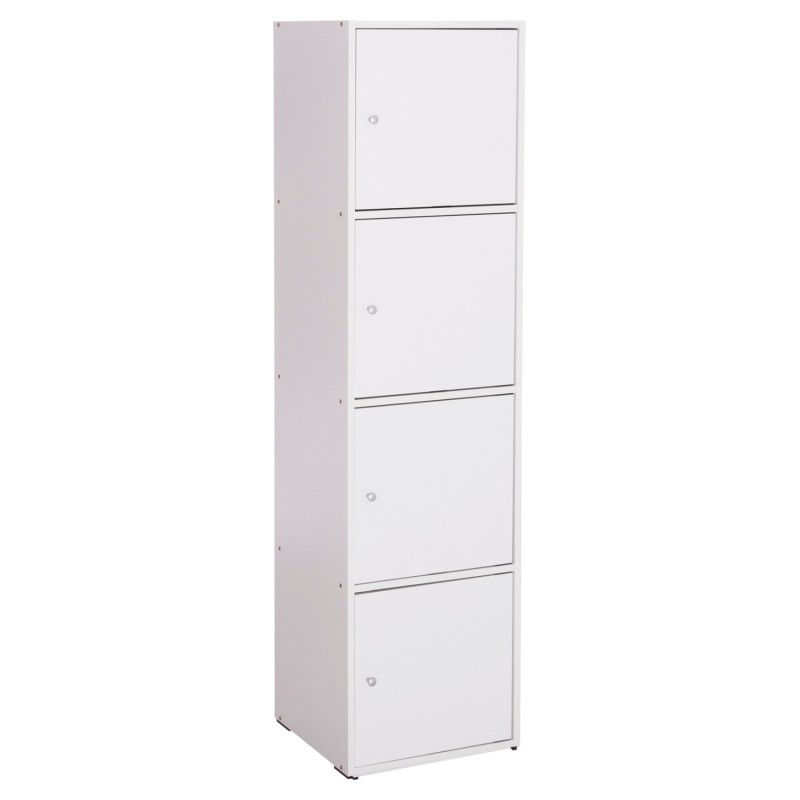 CABINET FK9940.01 WHITE MELAMINE 40x39-41x157Hcm. CABINET FK9940.01 WHITE MELAMINE 40x39-41x157Hcm.