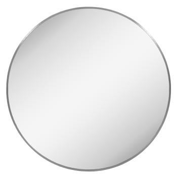 WALL MIRROR SERIES ARCHER FK4498.40 ROUND ALUMINUM FRAME IN SILVER Φ80cm.