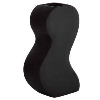 CERAMIC TABLE DECOR SERIES "SEBOR" FK4590.02 BLACK MATTE 13x6x22Hcm.