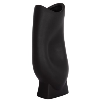 CERAMIC TABLE DECOR SERIES GLAZE FK4609.02 MATTE BLACK 16.5x11x38Hcm.