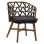 ALUMINUM ARMCHAIR RICKO FK5782.11 WITH WIDE GREY STRAPS  58x59x78 cm.
