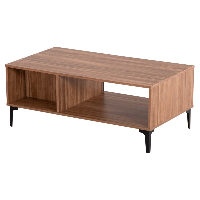 COFFEE TABLE SERIES HARRY FK18007.01 MELAMINE IN NATURAL WOOD COLOR & BLACK 110x60x43,5Hcm.