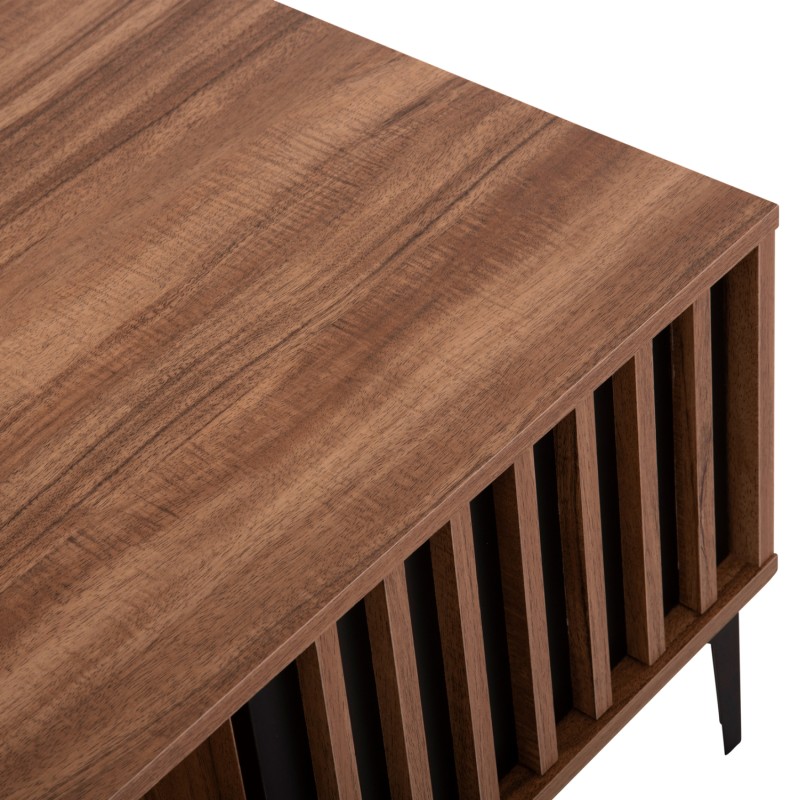 COFFEE TABLE SERIES HARRY FK18007.01 MELAMINE IN NATURAL WOOD COLOR & BLACK 110x60x43,5Hcm.