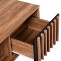 COFFEE TABLE SERIES HARRY FK18007.01 MELAMINE IN NATURAL WOOD COLOR & BLACK 110x60x43,5Hcm.