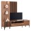 TV FURNITURE SET SERIES HARRY FK18010.01 MELAMINE IN NATURAL WOOD COLOR-BLACK 205.5x40x167.5Hcm.