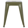 STOOL MELITA FK0096.43 METAL IN DARK OLIVE COLOR 37x37x45Hcm. STOOL MELITA FK0096.43 METAL IN DARK OLIVE COLOR 37x37x45Hcm.