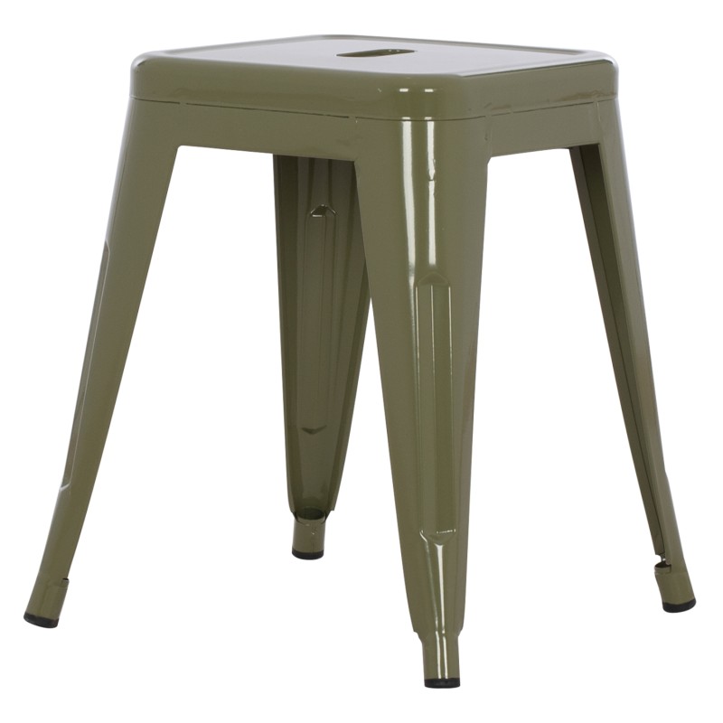 STOOL MELITA FK0096.43 METAL IN DARK OLIVE COLOR 37x37x45Hcm. STOOL MELITA FK0096.43 METAL IN DARK OLIVE COLOR 37x37x45Hcm.
