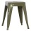 STOOL MELITA FK0096.43 METAL IN DARK OLIVE COLOR 37x37x45Hcm.