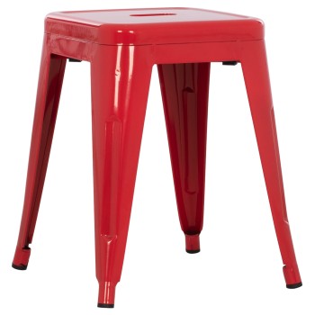 STOOL MELITA FK0096.44 METAL IN RED COLOR 37x37x45Hcm.