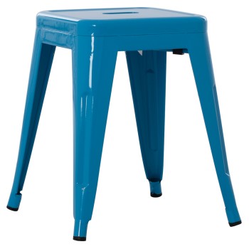 STOOL MELITA FK0096.48 METAL IN BLUE COLOR 37x37x45Hcm.