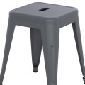 STOOL MELITA FK0096.50 METAL IN MATTE GREY COLOR 37x37x45Hcm. STOOL MELITA FK0096.50 METAL IN MATTE GREY COLOR 37x37x45Hcm.