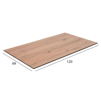 TABLETOP HPL FK5840.17 NATURAL WOOD COLOR 120x69cm THICKNESS 12mm TABLETOP HPL FK5840.17 NATURAL WOOD COLOR 120x69cm THICKNESS 12mm